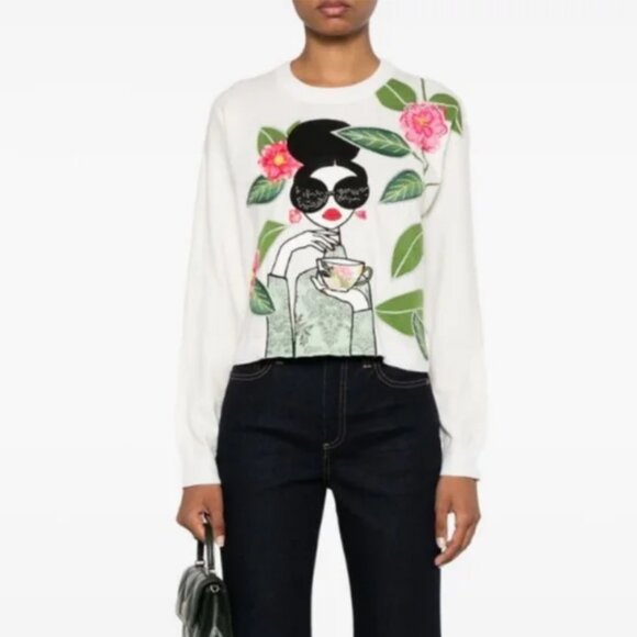 ALICE + OLIVIA GLEASON SWEATER SIZE M/L NEW - Picture 9 of 10